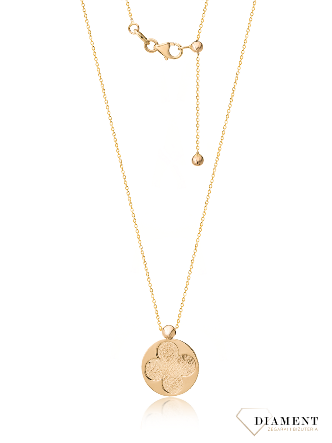 C MO SI15 O 0299-19 Złoty naszyjnik DALL'ACQUA GOLD koniczynka to naszyjnik z kolekcji złotych naszyjników, idealne na prezent dla mamy. Wymarzony prezent dla rocznicę ślubu.png